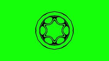 Animated abstract design with geometric circular patterns video