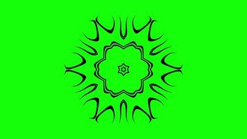 Dynamic mandala animation with transforming abstract patterns video