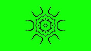 Abstract mandala animation with symmetrical evolving patterns video