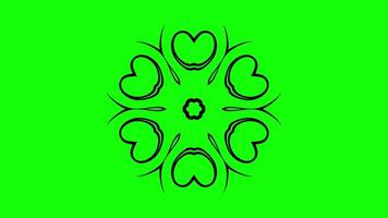 Animated mandala with flower patterns and symmetrical flow video