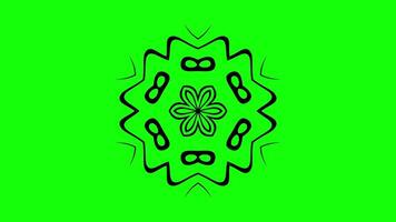 Mandala animation with abstract floral and geometric transitions video