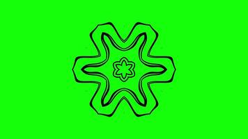 Dynamic animated mandala with wavy symmetrical patterns video