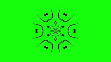 Animated symmetrical design with geometric patterns video
