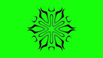 Symmetrical animated design with dynamic geometric patterns video