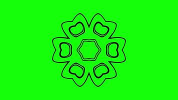 Animated geometric design with heart patterns video