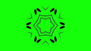 Abstract animated shape with curved symmetrical lines video