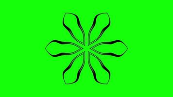 Intricate animated design with evolving geometric heart patterns video