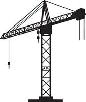 a silhouette of a crane on a white background vector