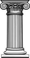 an illustration of a column with a decorative design vector