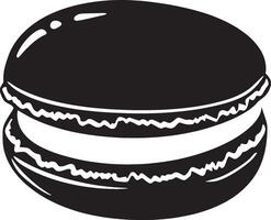 Macaroon icon black illustration vector