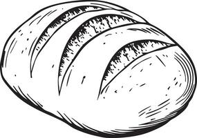 Minimalist black sourdough icon art vector