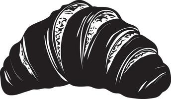 Simple black croissant icon in format vector