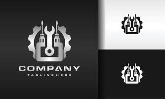 logo workshop toolbox vector