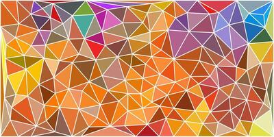 A vibrant abstract geometric background with multicolored polygonal shapes, mainly in warm tones of orange, red, and yellow, accented with cool blues and purples. vector