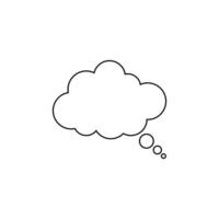 think bubble icon design line style vector