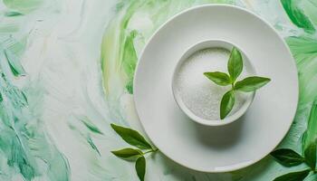 Stevia smooth sugar grain natural sugar cane plant for alternative sweetener photo