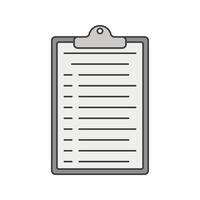 Clipboard with Paper, A clipboard holding a document, representing organization and task management. vector
