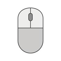 Computer Mouse, A basic office mouse, representing computer usage and digital workflow. vector