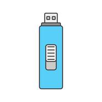 USB Flash Drive, A portable storage device, symbolizing data transfer and digital file storage. vector