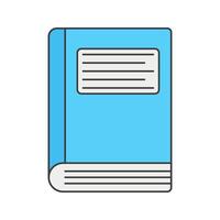 Notebook, A blue hardcover book, symbolizing learning, note-taking, and documentation. vector