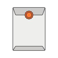 Sealed Envelope, A business envelope with a seal, representing official documents, contracts, or important correspondence. vector