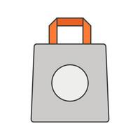 Shopping Bag, A simple paper bag with handles, symbolizing retail shopping and product purchases. vector