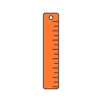 Ruler, A straight measuring tool, symbolizing precision and design work. vector