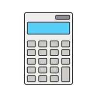 Calculator, A blue calculator, representing financial calculations, budgeting, and accounting. vector