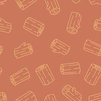 Outline Bunch of Log Seamless Pattern illustration Design vector