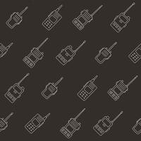Outline Collection of Handheld Transceiver Seamless Pattern illustration for Print, Wallpaper, Decoration. vector