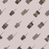 Collection of Handheld Transceiver Seamless Pattern illustration for Print, Wallpaper, Decoration. vector