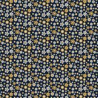 pattern with daisies on a dark blue background vector