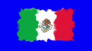 Mexican Flag Animation with Chalk Texture and Dynamic Motion video