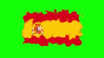 Spanish Flag Animation with Abstract Texture and Dynamic Flow video