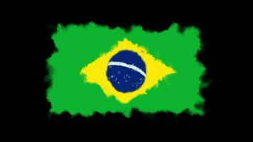 Brazilian Flag Animation with Dynamic Flow and Abstract Design video