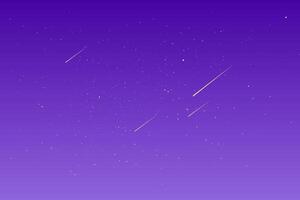starry night sky with meteor shower vector