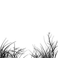 meadow silhouette with branches vector