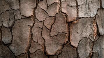 Detailed view of textured tree bark featuring vibrant moss and earthy tones photo