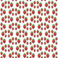 Seamless pattern of expressive strawberries with various emotions. A playful and vibrant design, perfect for textiles, packaging, wallpapers, prints, and digital projects vector