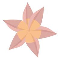 Elegant floral illustration with soft pastel petals and a geometric design. Ideal for botanical themes, decorative patterns, wedding invitations, nature-inspired branding, and minimalist art projects vector