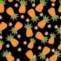 Exotic fruit and botanical pattern with a modern aesthetic. Ideal for branding, website backgrounds, fabric design, and wrapping paper vector