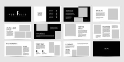 architecture portfolio interior presentation template design vector