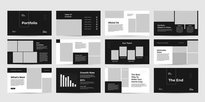 architecture portfolio presentation template. vector