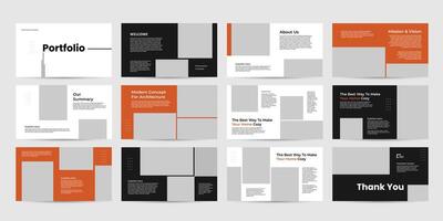 architecture portfolio presentation template vector