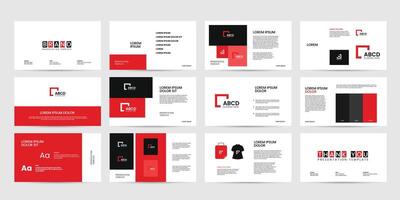 brand guidelines presentation template design vector