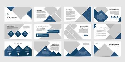 architecture portfolio presentation template design vector