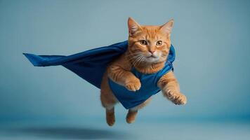 Superhero Cat in Action Join us on a delightful and playful feline adventure today photo
