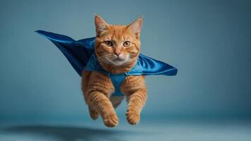 Superhero Cat in Action A Playful Adventure Following a Feline Heros Dynamic Journey photo