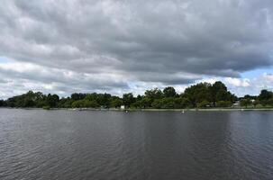 Storm Clouds Hovering Over the Potomac River photo