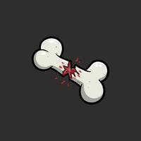 Broken Bone Illustration Graphic Design vector
